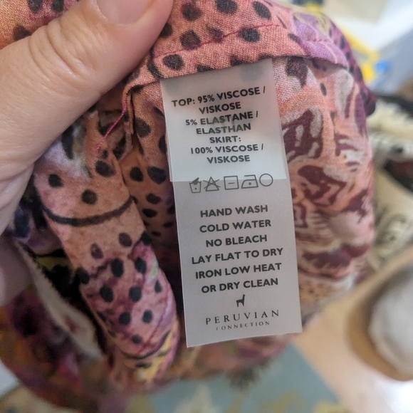 NWT Peruvian Connection Colorful Patterned Tigerlily Dress - Picture 6 of 6